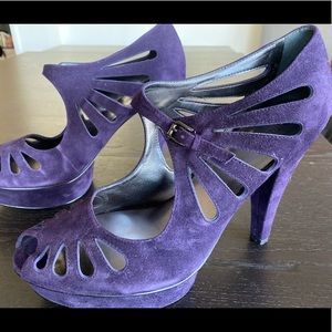 Nine West Demode suede platform heels